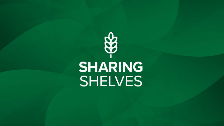 sharing shelves image on green