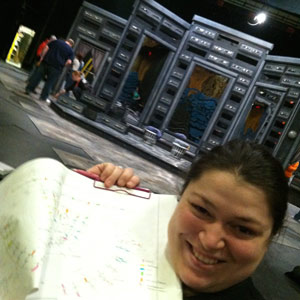 Lindsey-showing-off-her-immaculate-paperwork-for-load-in