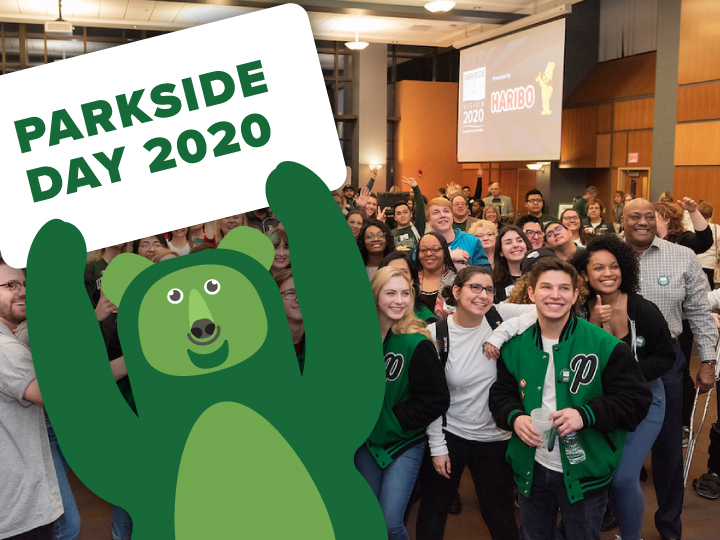 Parkside Day 2020 bear with sign
