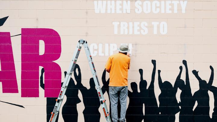 Wall Poem 7 In Progress