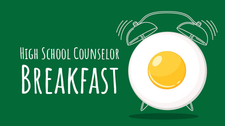 HS counselor breakfast with egg clock on green