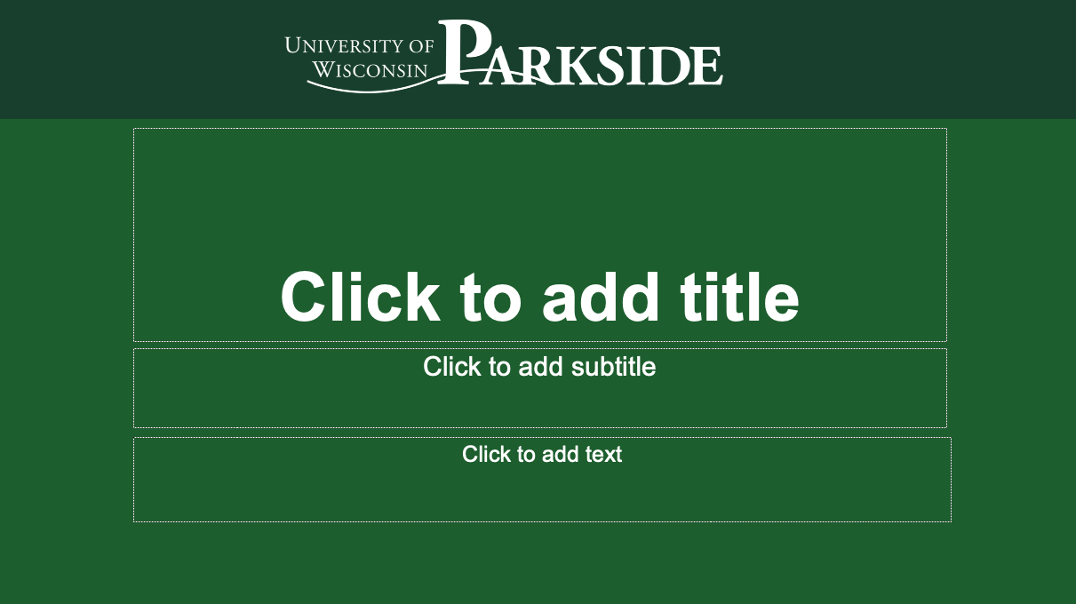 Styleguide PowerPoint Templates UW Parkside