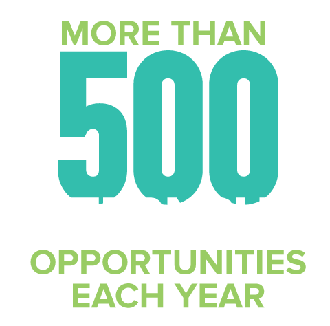 more than 500 internship opportunities