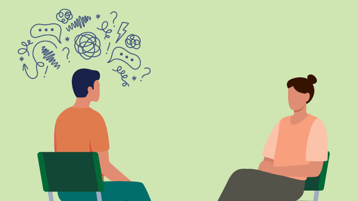 image of a person receiving counseling illustration